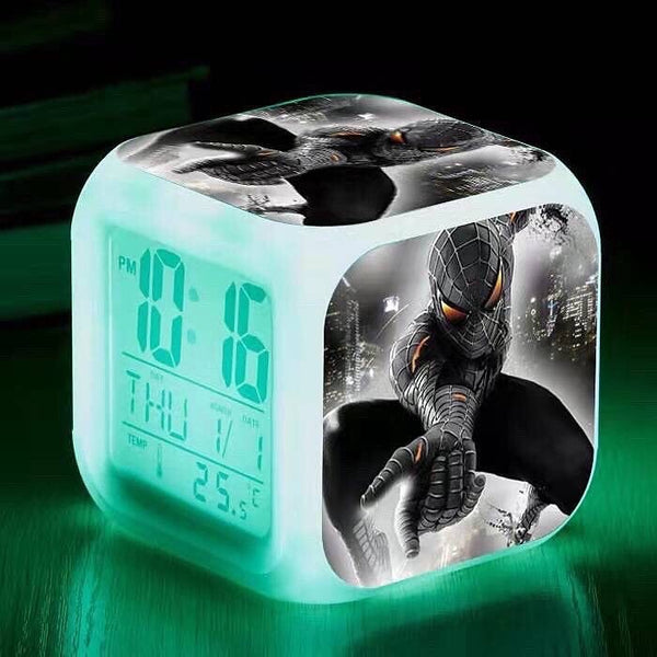 Digital Alarm Clock - Spider-Man Black