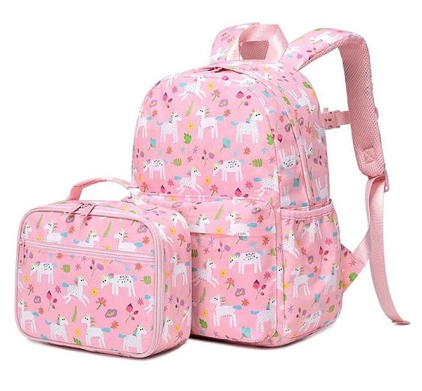 15” Backpack + Lunch Box Set - Pink